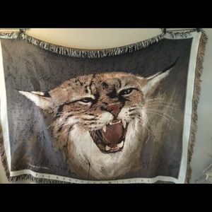 RARE Kentucky Wildcat Woven Blanket Tapestry NWOT